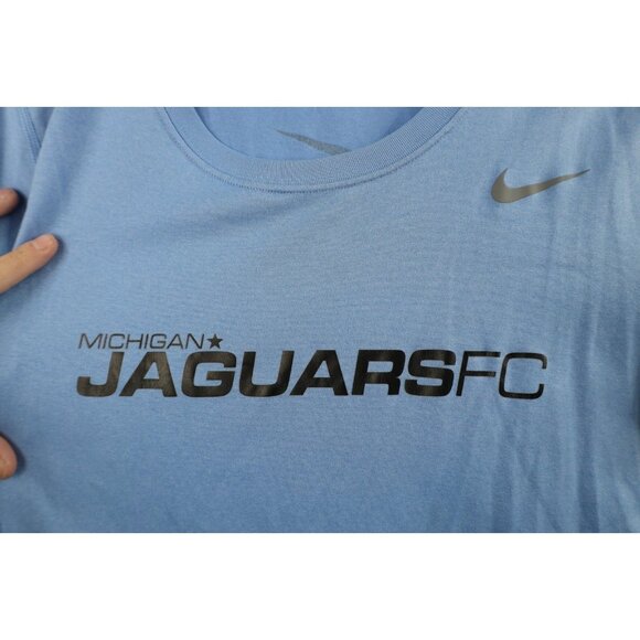 Nike Soccer Womens Medium Spell Out Michigan Jaguars FC Short Sleeve T-Shirt - Picture 5 of 13